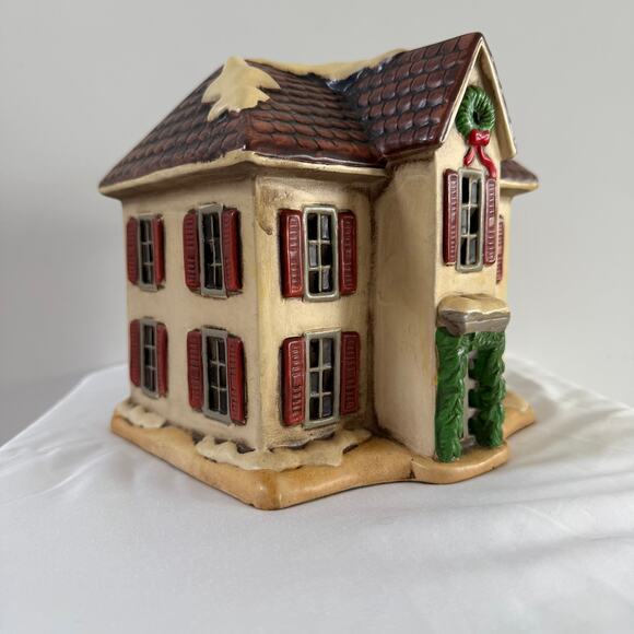 Vintage Lefton 1986 Geo Z Colonial Village McCauley House Lighted Ceramic - Picture 2 of 7